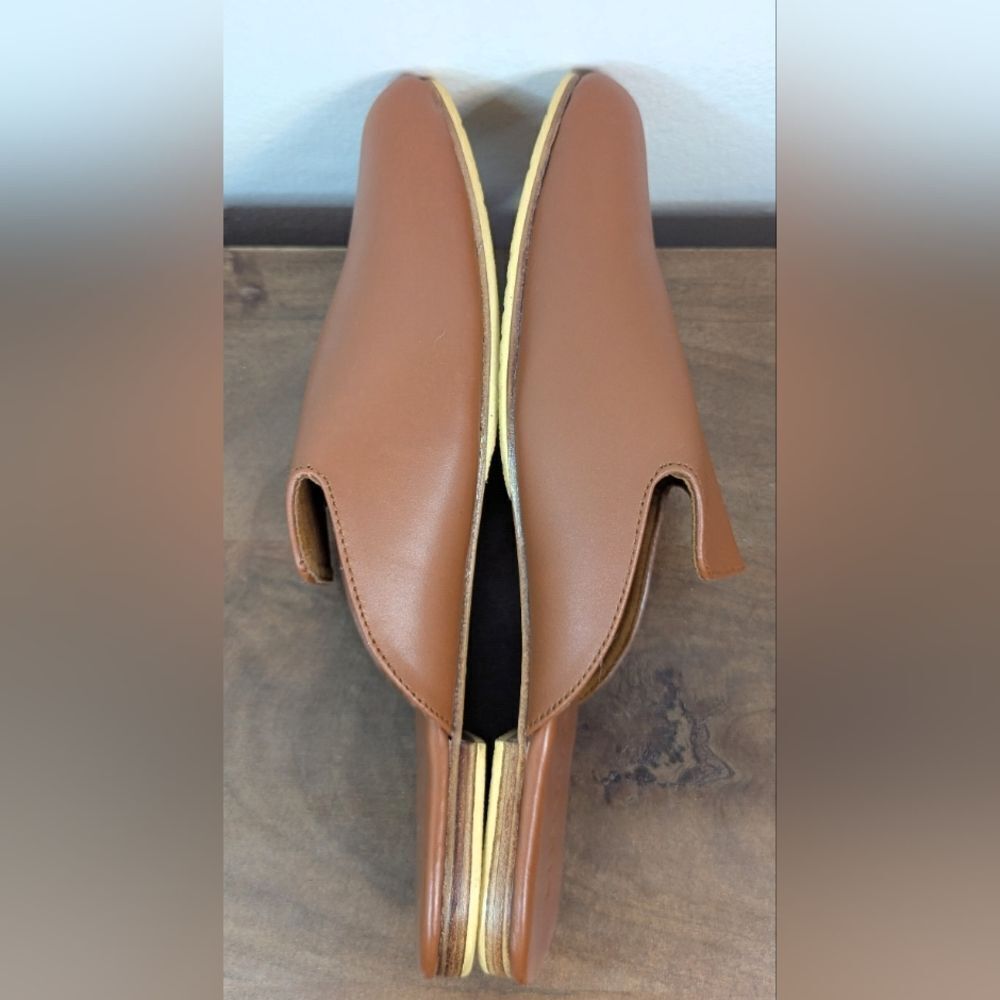 Liberte Leather Preppy Academia Quiet Luxury Capsule French Chic Mules Flats 9 - Picture 10 of 10